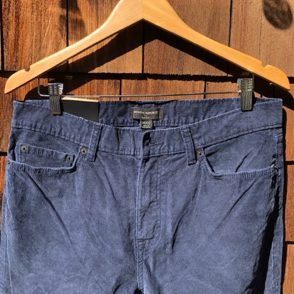 NWT Banana Republic Navy Slim Fit Corduroy Pants - Picture 3 of 6